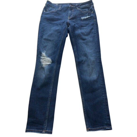 Vigoss Jagger Skinny Jeans Womens Size 29 x 28 Dark Wash Distressed Denim - Picture 6 of 6